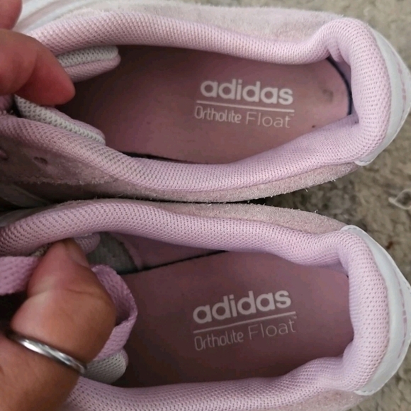 Adidas Women’s Pink Suede Courtside Sneakers Classic Sporty Casual Shoe 9 - Picture 9 of 15